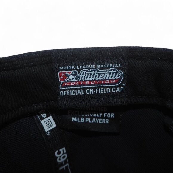 New Era Charlotte Knights Minor League Baseball Fitted Hat Black Size 7 - Picture 8 of 9